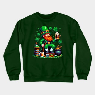 ST Patricks Day Pixel Crewneck Sweatshirt